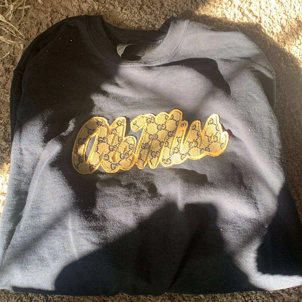 Ole miss custom made Gucci lettering pullover